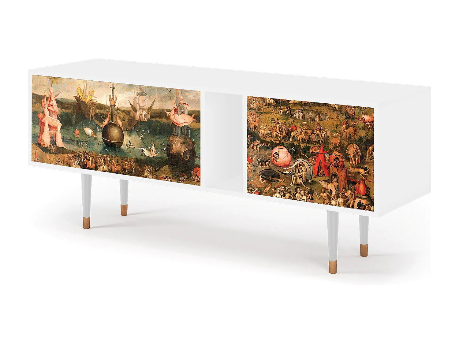 Meuble TV - 170х69х48 cm - T1 - Garden of Delights , Blanc