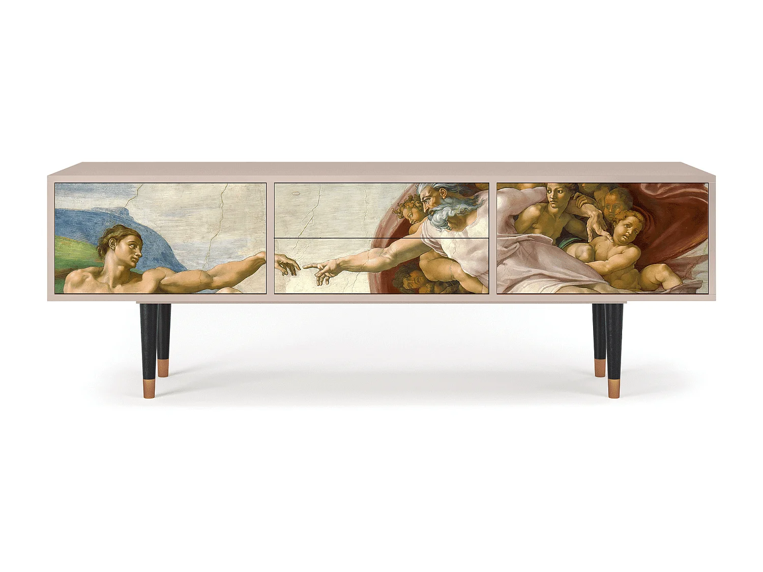 Meuble TV - 170х59х48 cm - T4 - The Creation of Adam, Latte