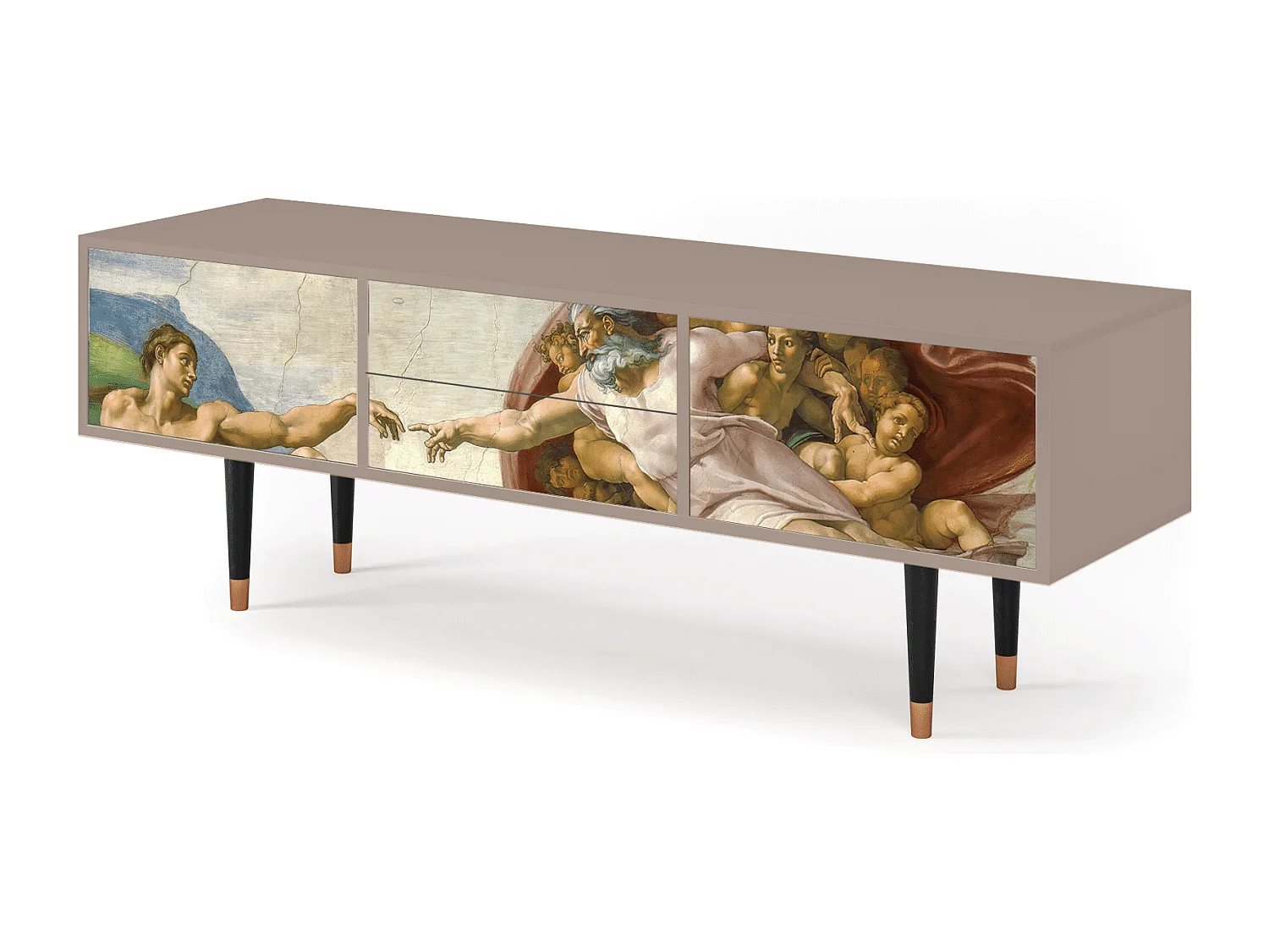 Meuble TV - 170х59х48 cm - T4 - The Creation of Adam, Latte