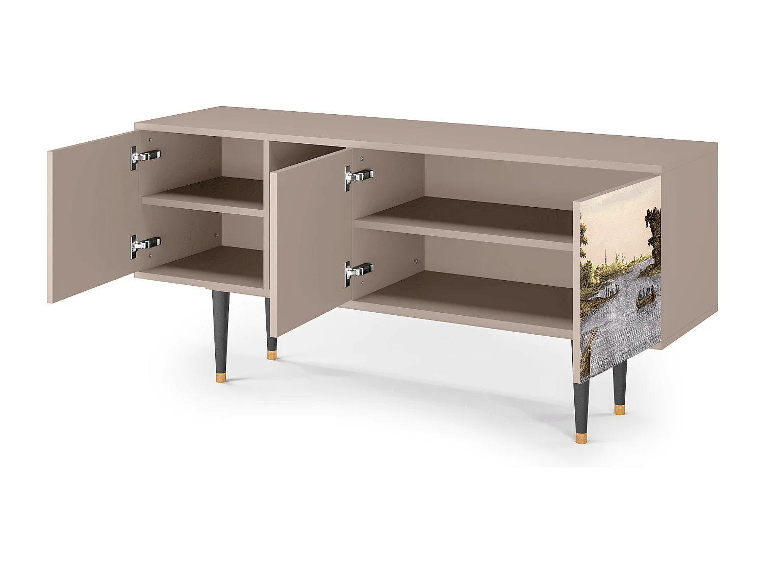 TV-Möbel - 150х69х41 cm - T5 - Mill along a River, Latte
