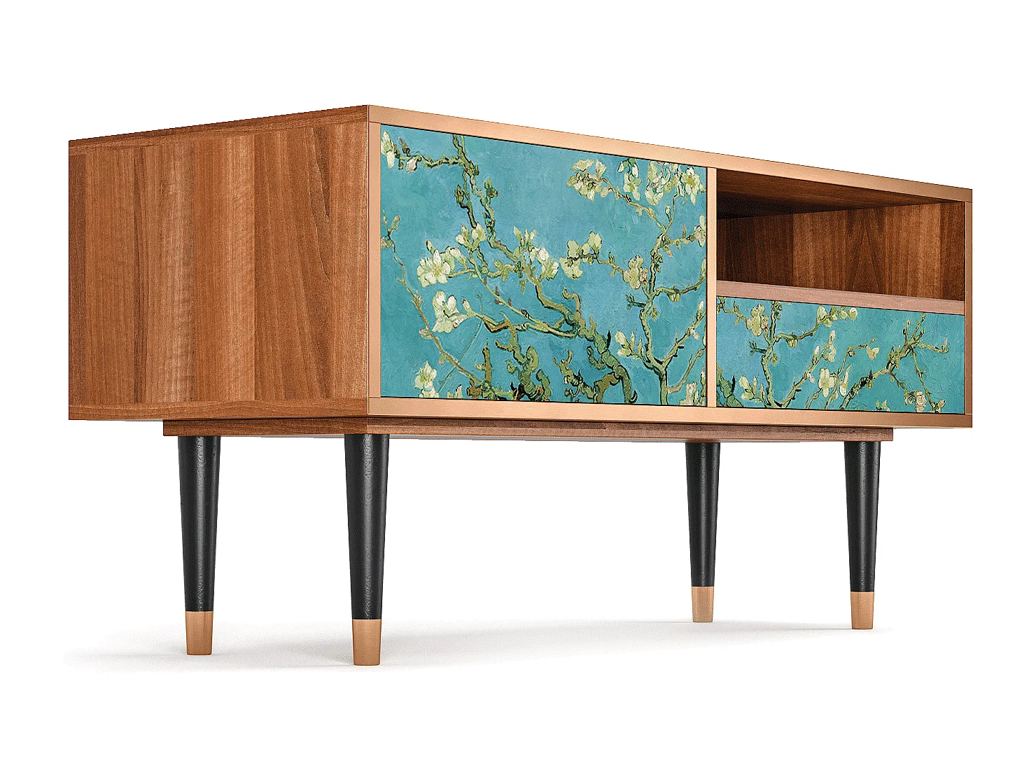 Mobile TV - 115х59х48 cm - T3 - Almond Blossom, Noce