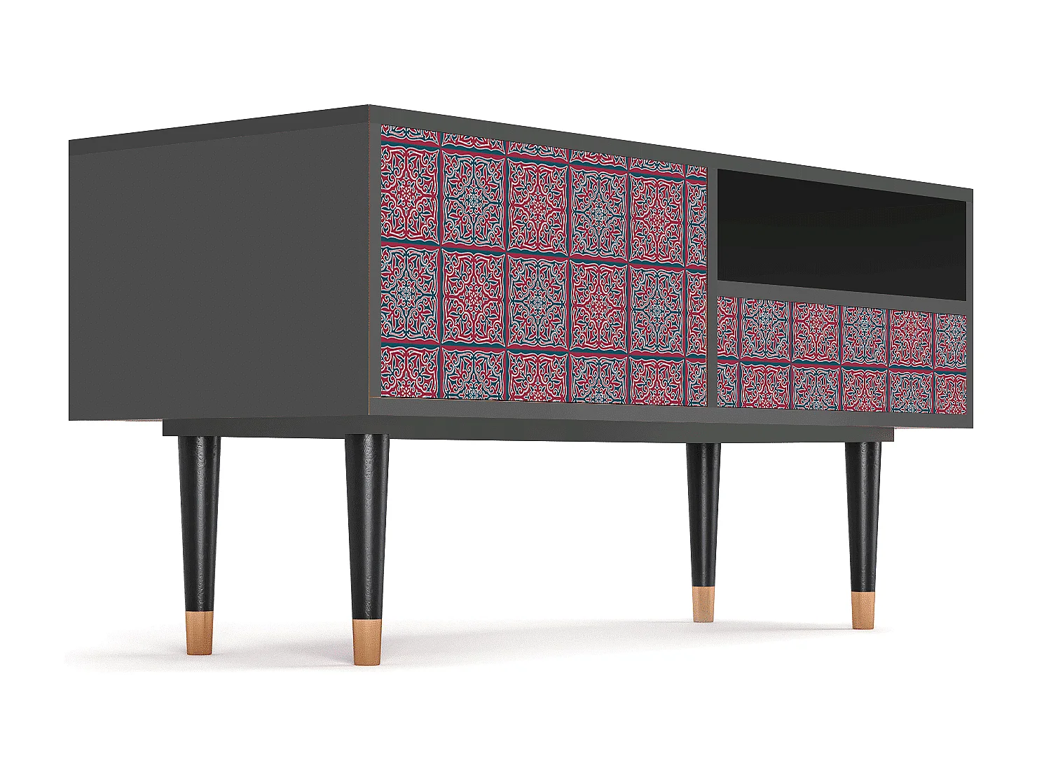 TV-Möbel - 115х59х48 cm - T3 - Riviera Mosaic, Anthrazit