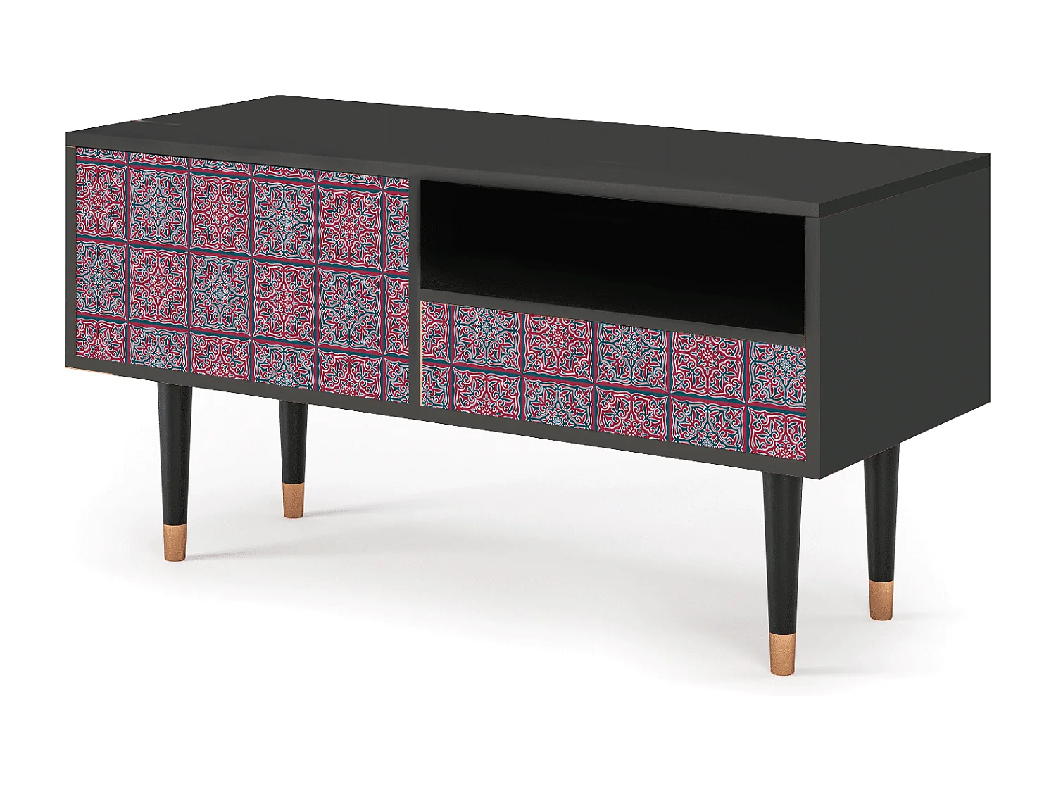 Meuble TV - 115х59х48 cm - T3 - Riviera Mosaic, Anthracite