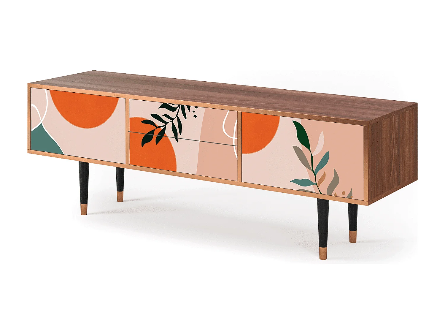 Meuble TV - 170х59х48 cm - T4 - Artwork, Noyer