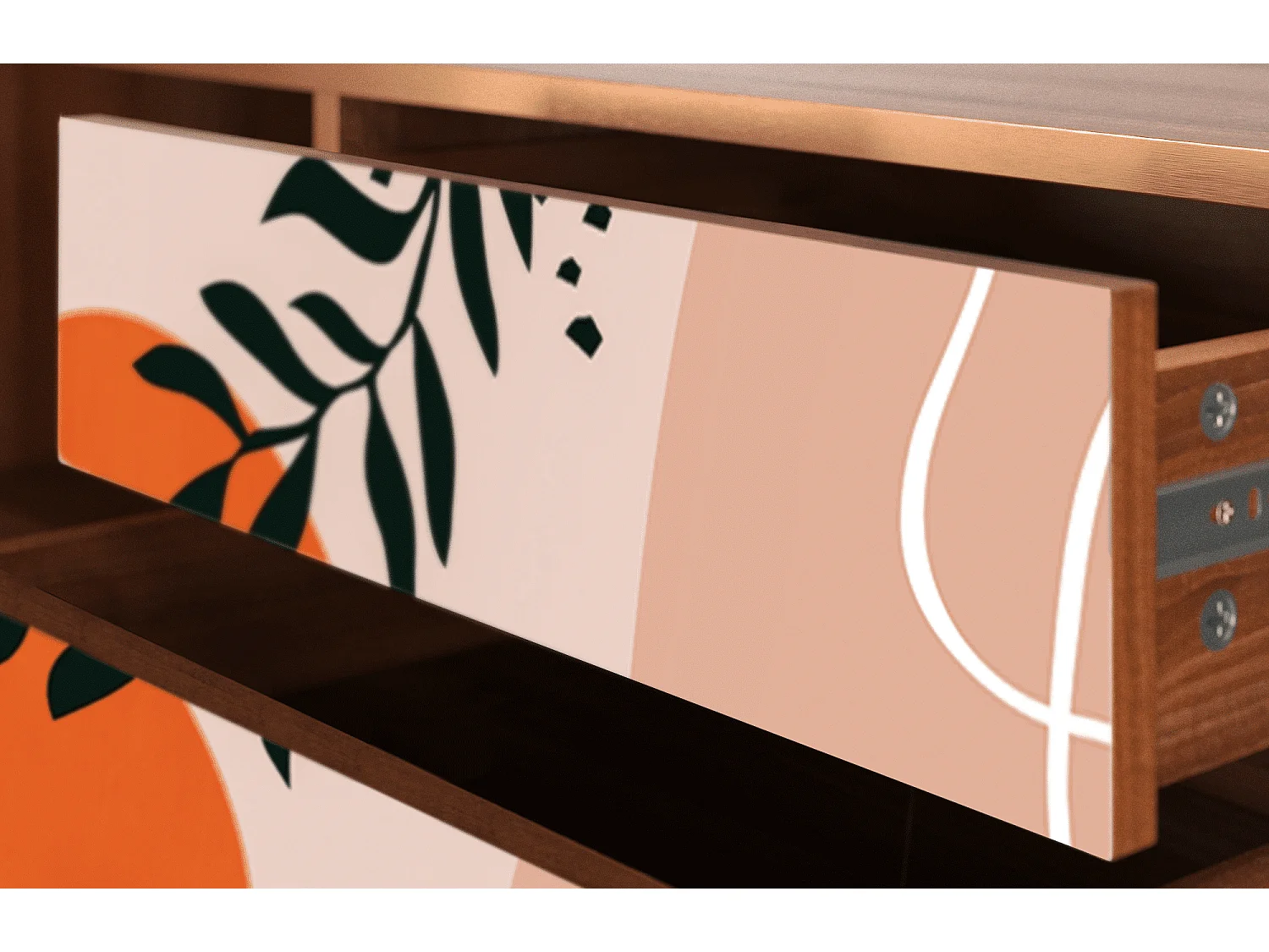 TV-Möbel - 170х59х48 cm - T4 - Artwork, Walnuss