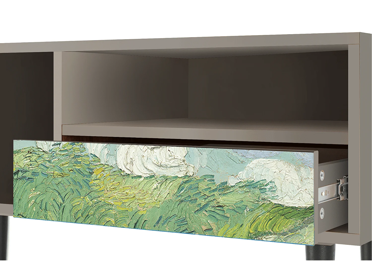 Meuble TV - 115х59х48 cm - T3 - Green Wheat Fields, Sable