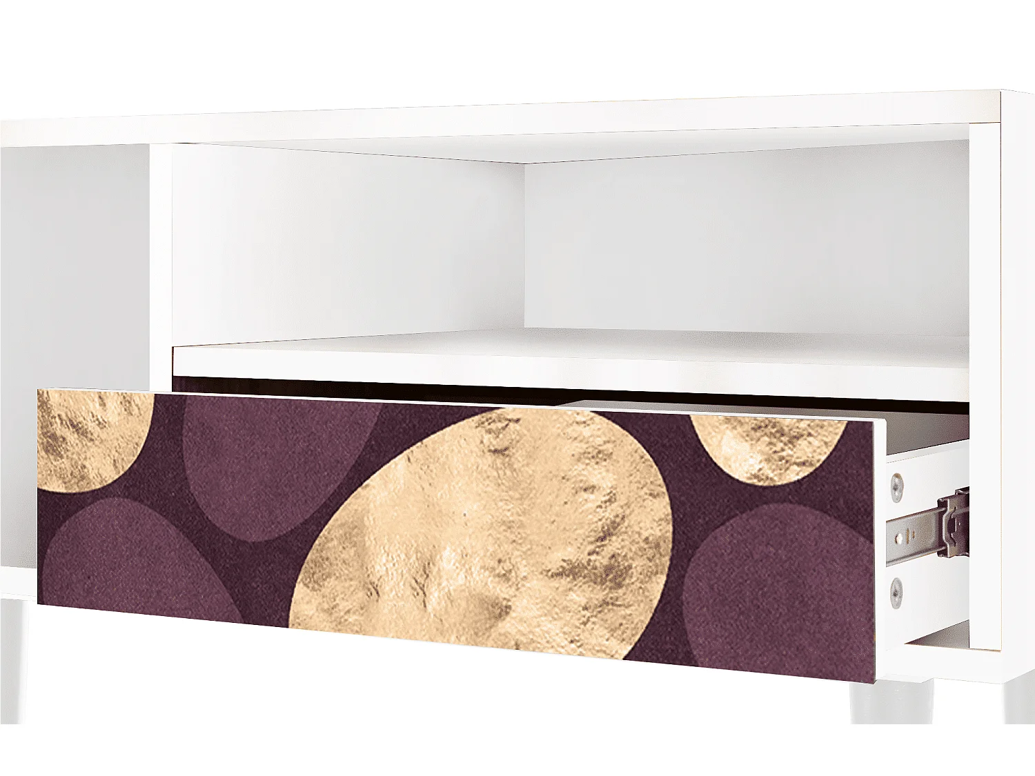 Mueble de TV - 115х59х48 cm - T3 - Fine Wine, Blanco