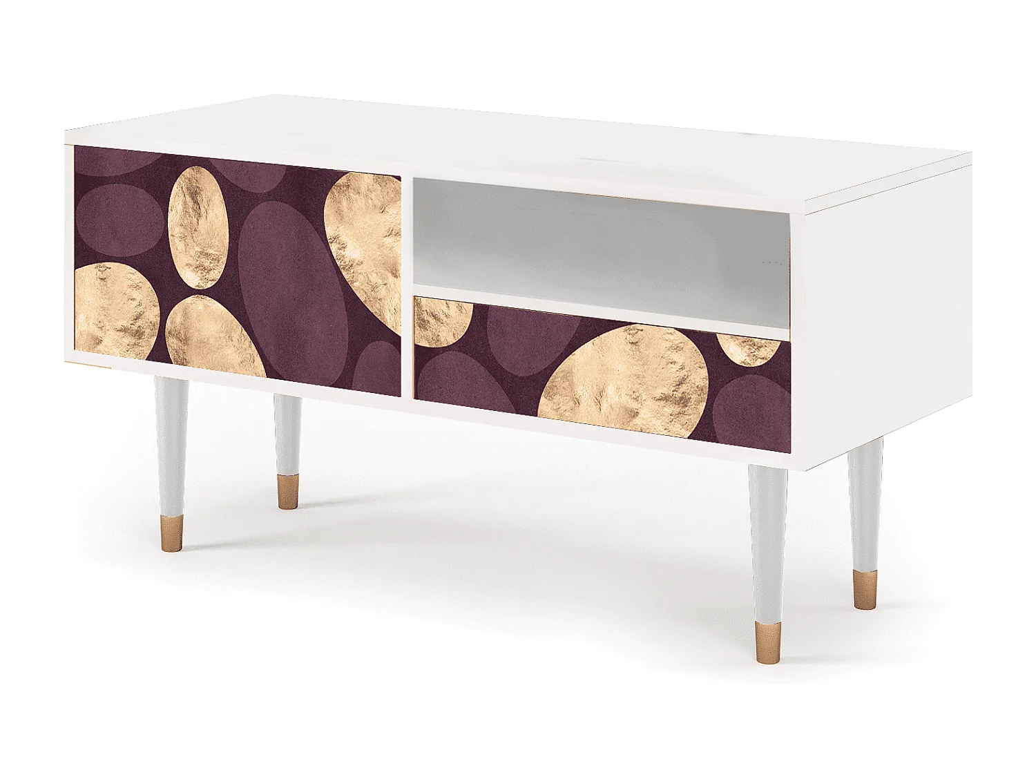 Meuble TV - 115х59х48 cm - T3 - Fine Wine, Blanc