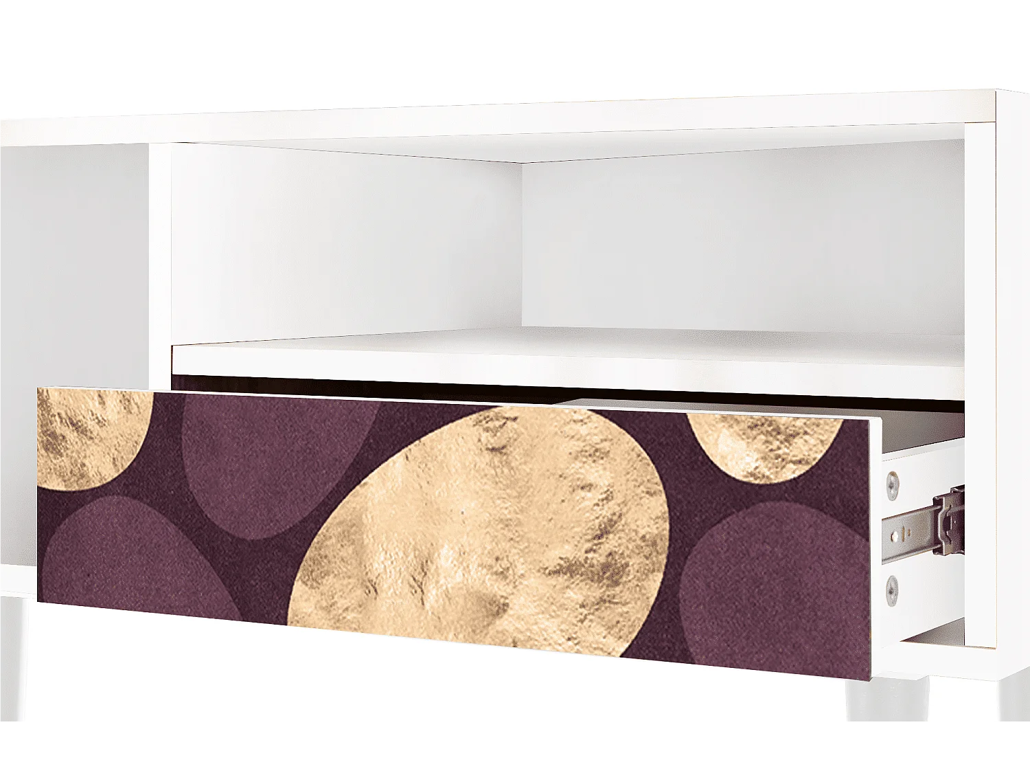 Meuble TV - 115х59х48 cm - T3 - Fine Wine, Blanc