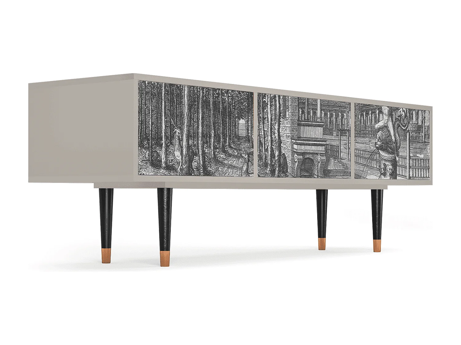 Meuble TV - 170х59х48 cm - T4 - View of the Piazza, Sable