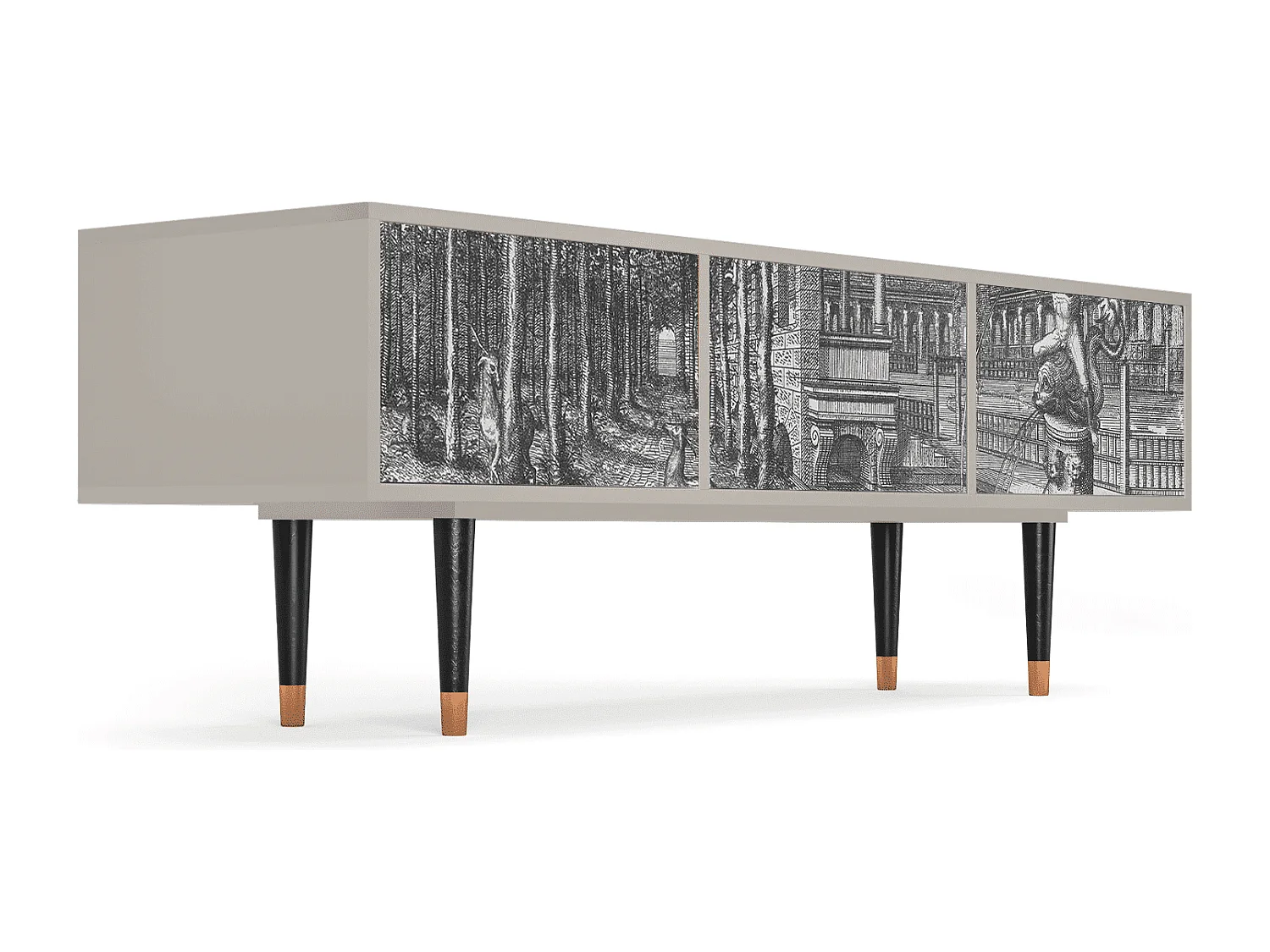 TV-Möbel - 170х59х48 cm - T4 - View of the Piazza, Sand