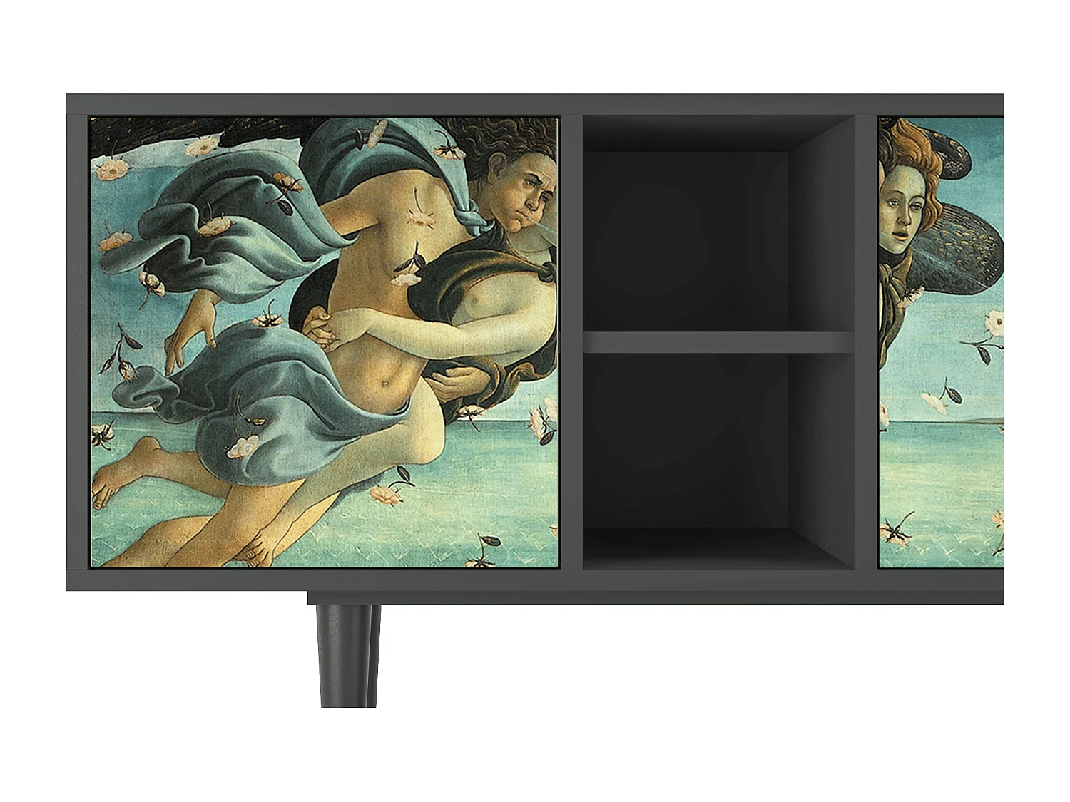 TV-meubel - 150х69х41 cm - T5 - The Birth of Venus, Antraciet