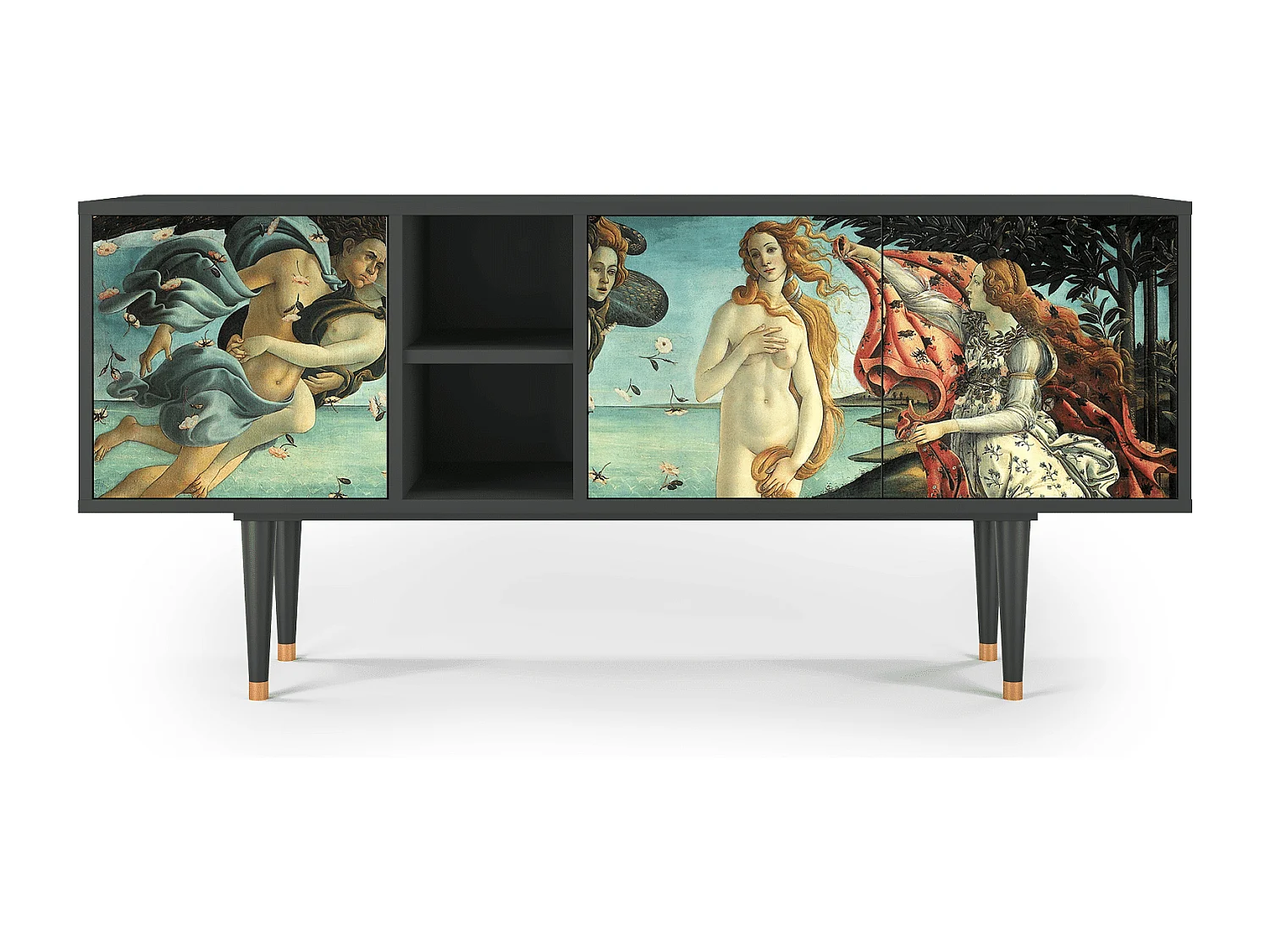 TV-meubel - 150х69х41 cm - T5 - The Birth of Venus, Antraciet