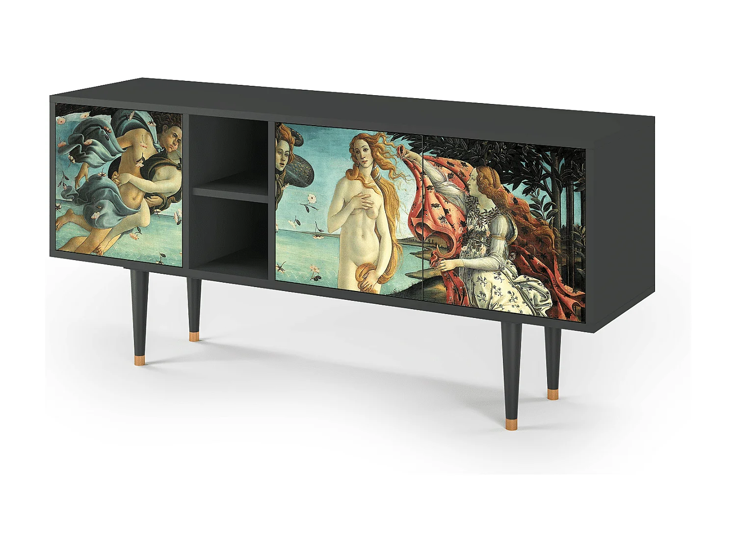 TV-meubel - 150х69х41 cm - T5 - The Birth of Venus, Antraciet