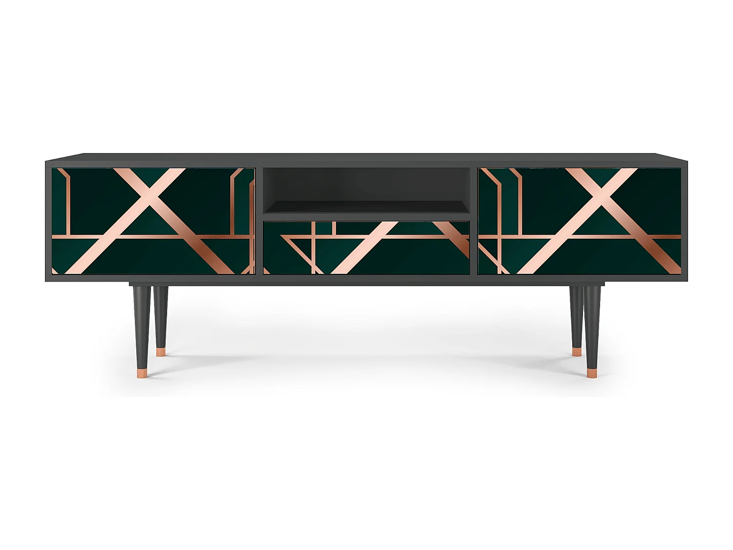 Meuble TV - 170х59х41 cm - T6 - Emerald Gatsby, Anthracite