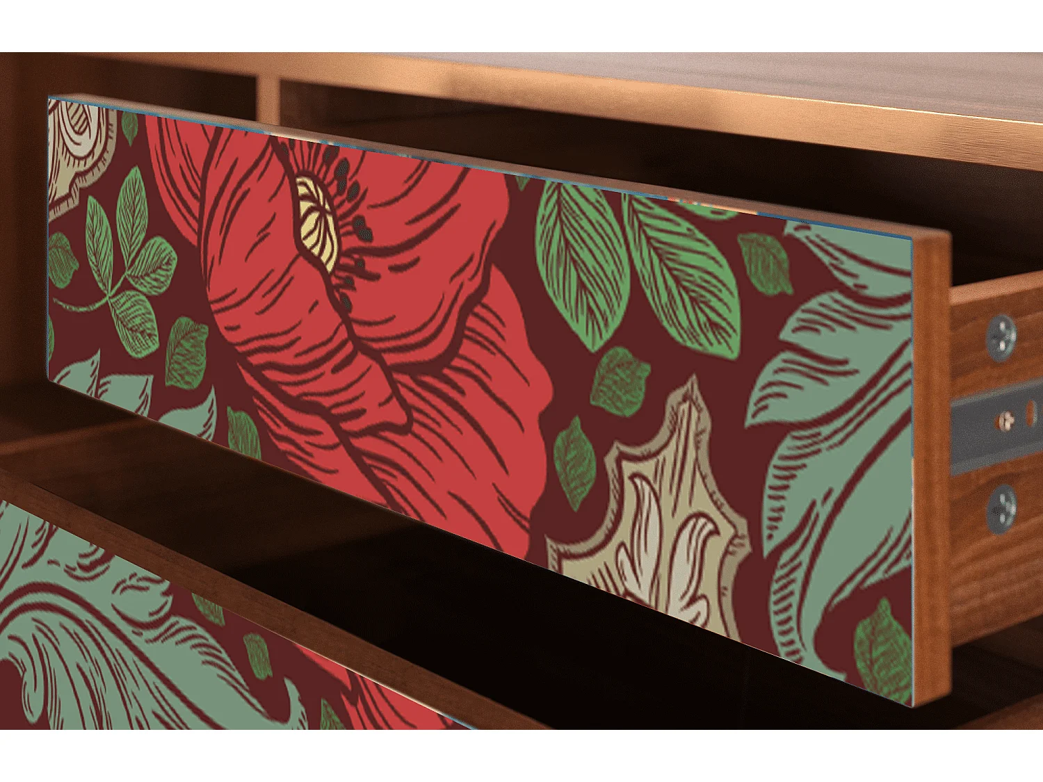 TV-Möbel - 170х59х48 cm - T4 - Poppy Garden, Walnuss