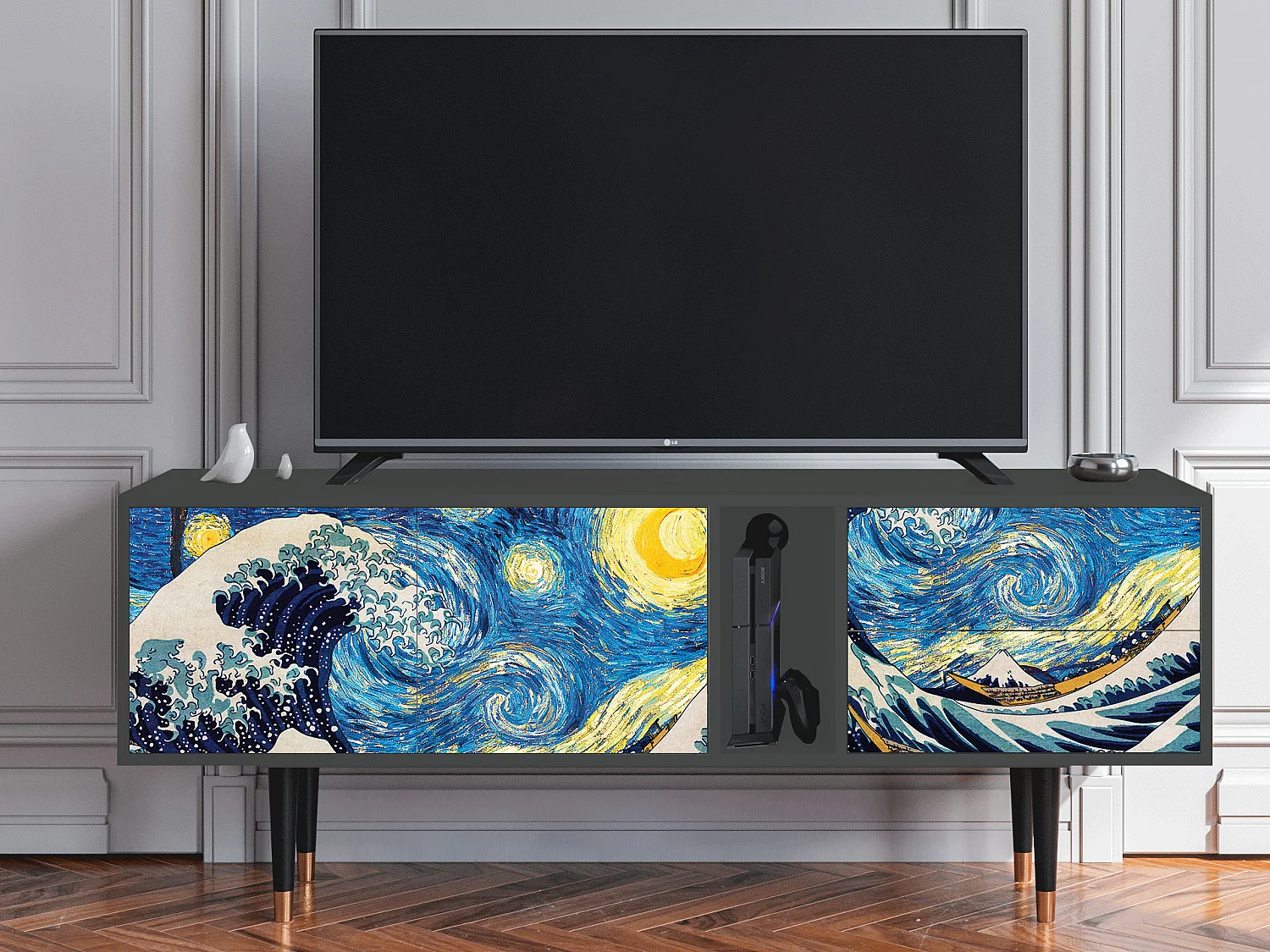TV-Möbel - 170х69х48 cm - T1 - Great Wave, Anthrazit
