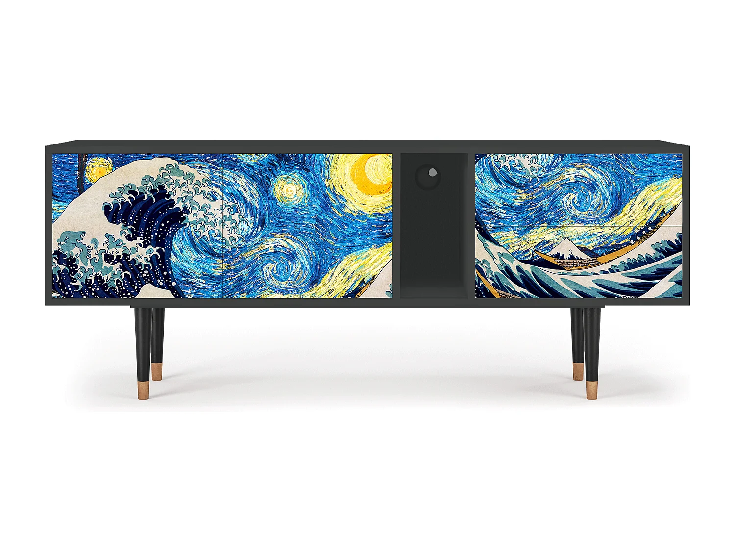 Mueble de TV - 170х69х48 cm - T1 - Great Wave, Antracite