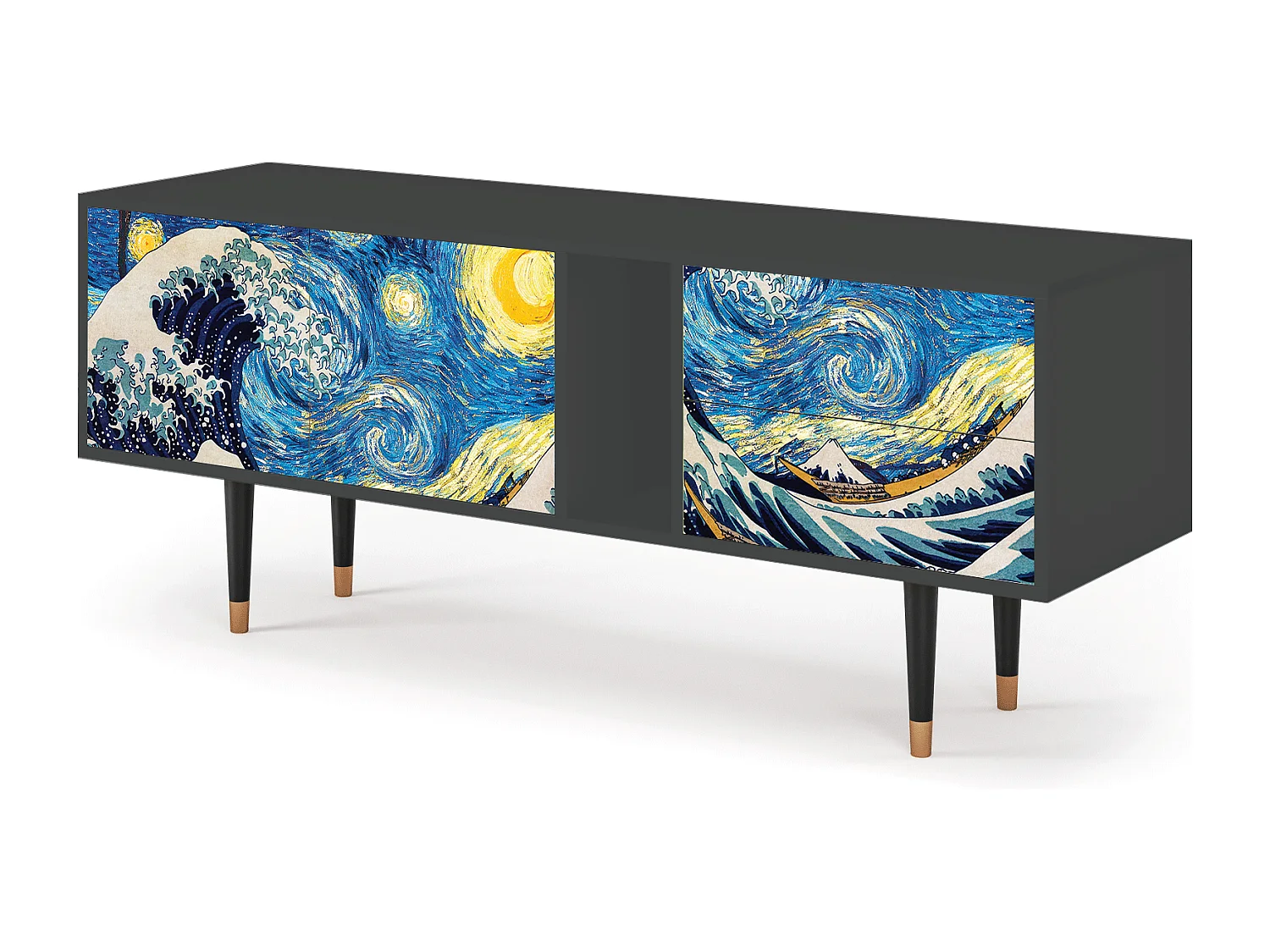 Mueble de TV - 170х69х48 cm - T1 - Great Wave, Antracite