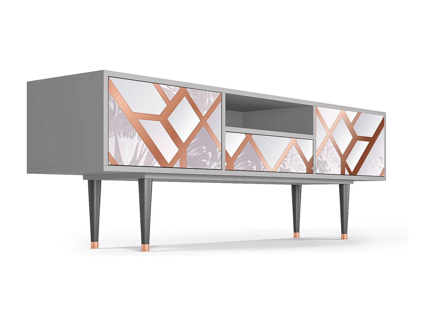 Mobile TV - 170х59х41 cm - T6 - Pastel Fairytale, Grigio