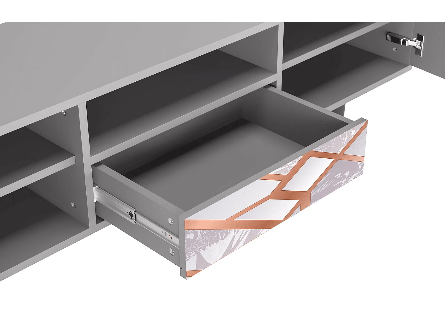 Mobile TV - 170х59х41 cm - T6 - Pastel Fairytale, Grigio