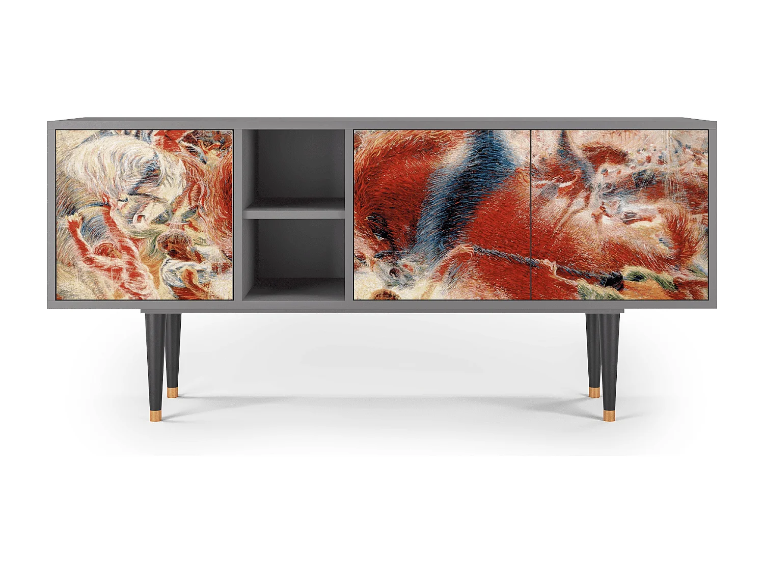 TV-meubel - 150х69х41 cm - T5 - The City Rises, Grijs