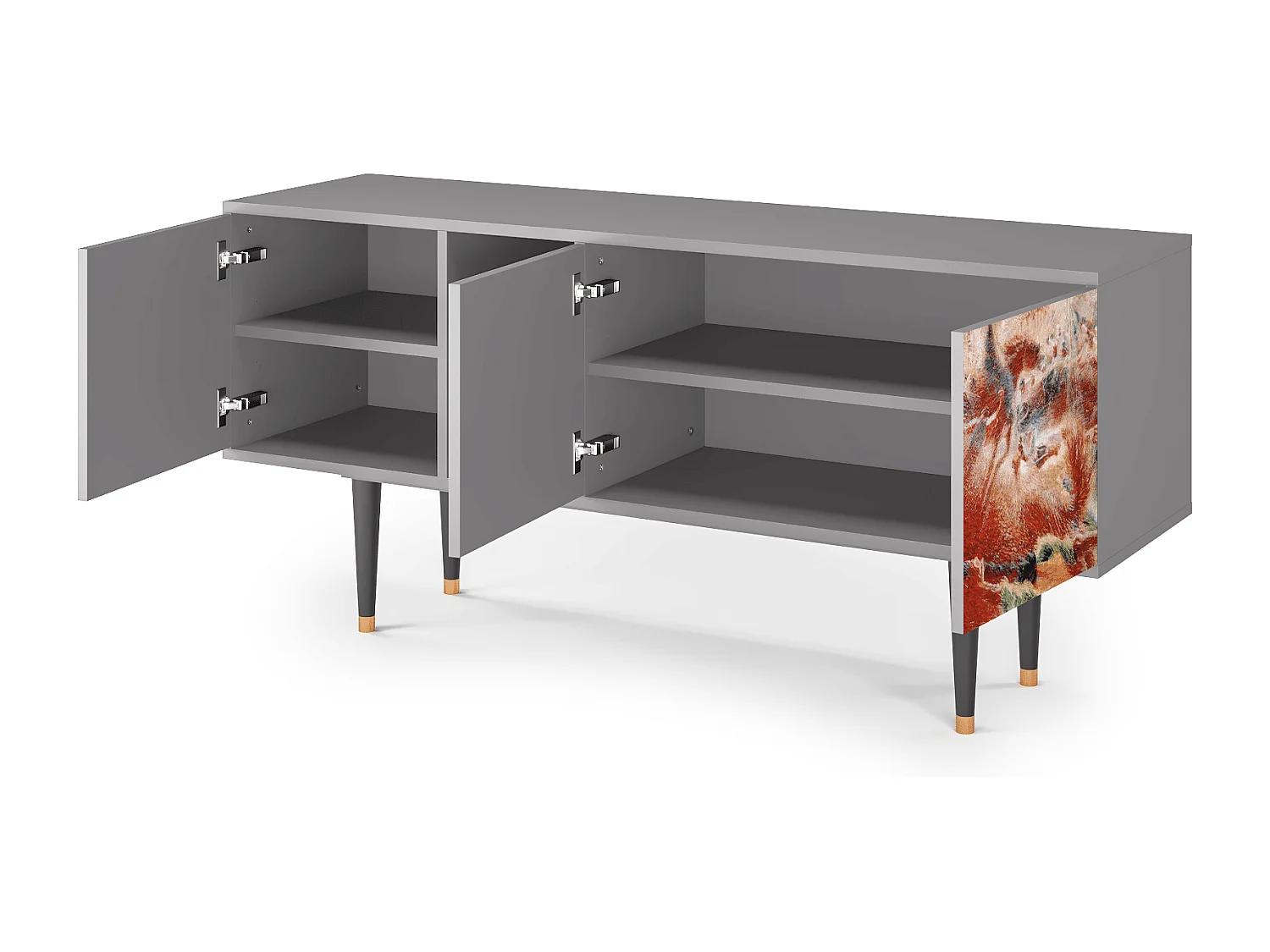 TV-meubel - 150х69х41 cm - T5 - The City Rises, Grijs