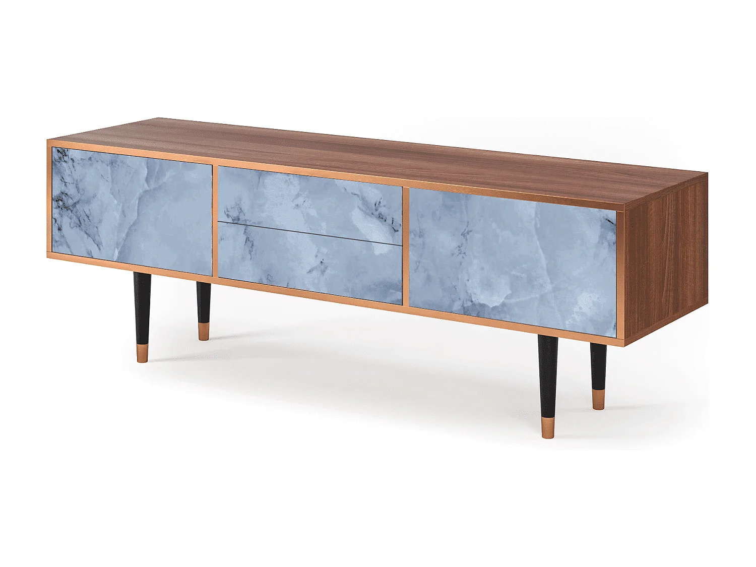 Mobile TV - 170х59х48 cm - T4 - Feather Ice, Noce