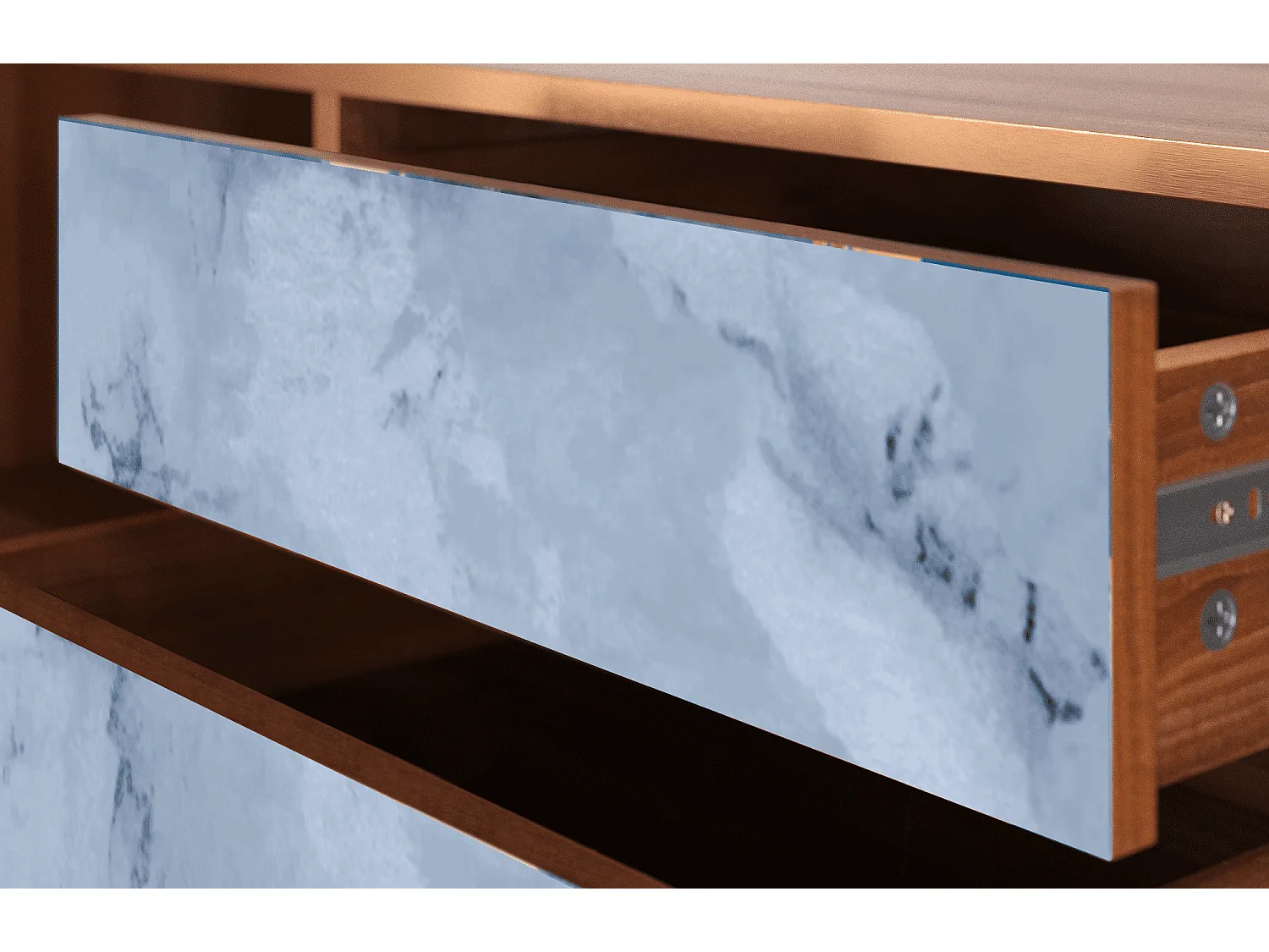 Mobile TV - 170х59х48 cm - T4 - Feather Ice, Noce