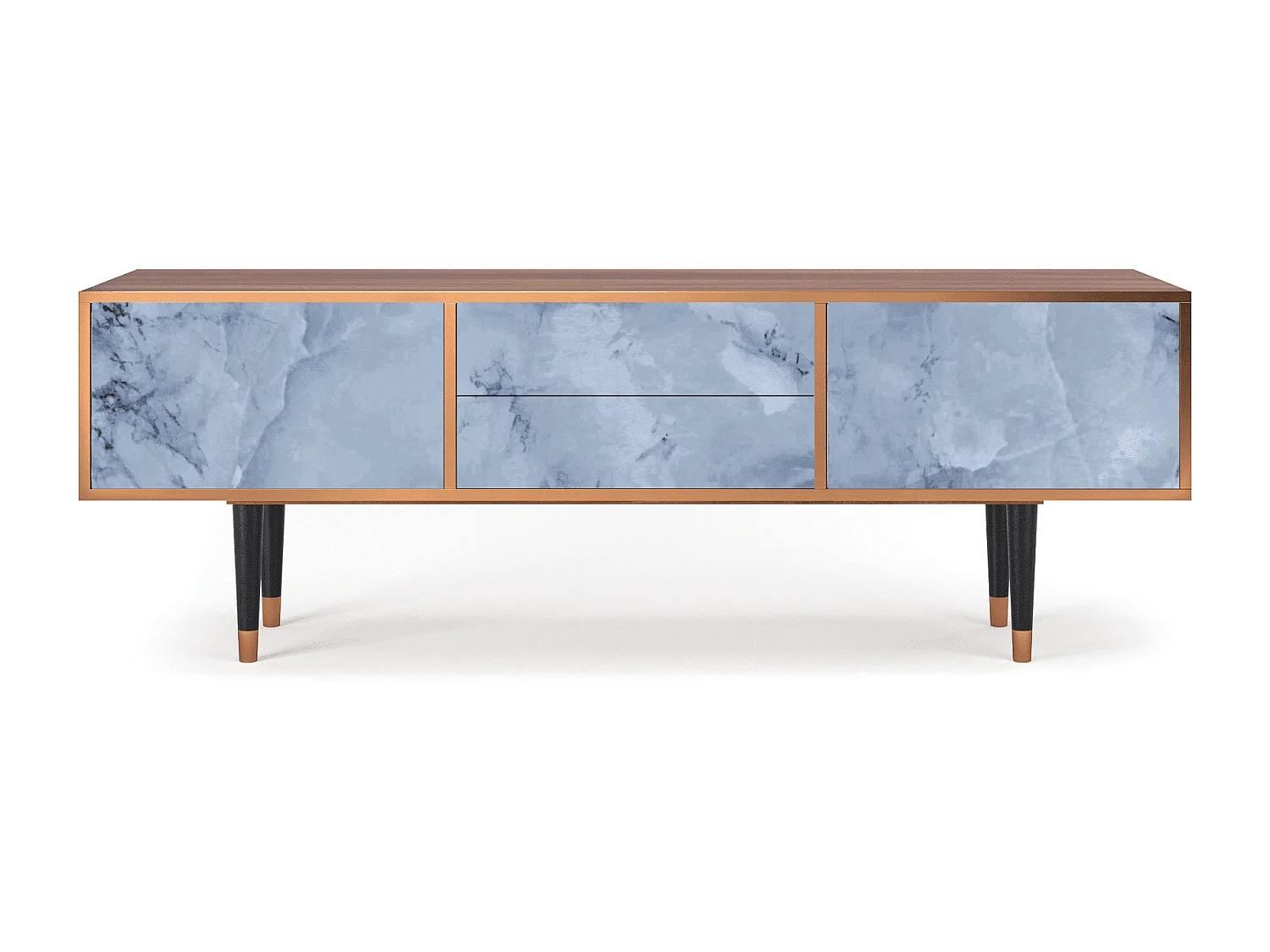 Szafka RTV - 170х59х48 cm - T4 - Feather Ice, Orzech