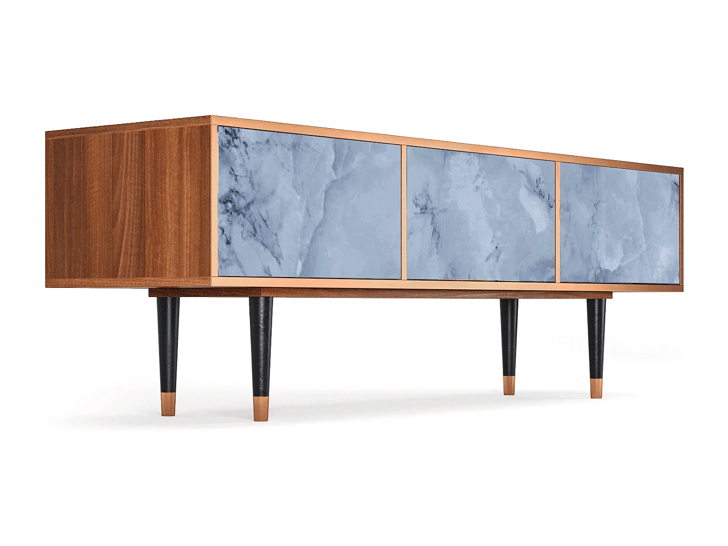 Szafka RTV - 170х59х48 cm - T4 - Feather Ice, Orzech