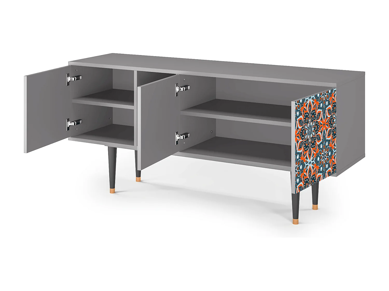 Meuble TV - 150х69х41 cm - T5 - Fire Beetle, Gris