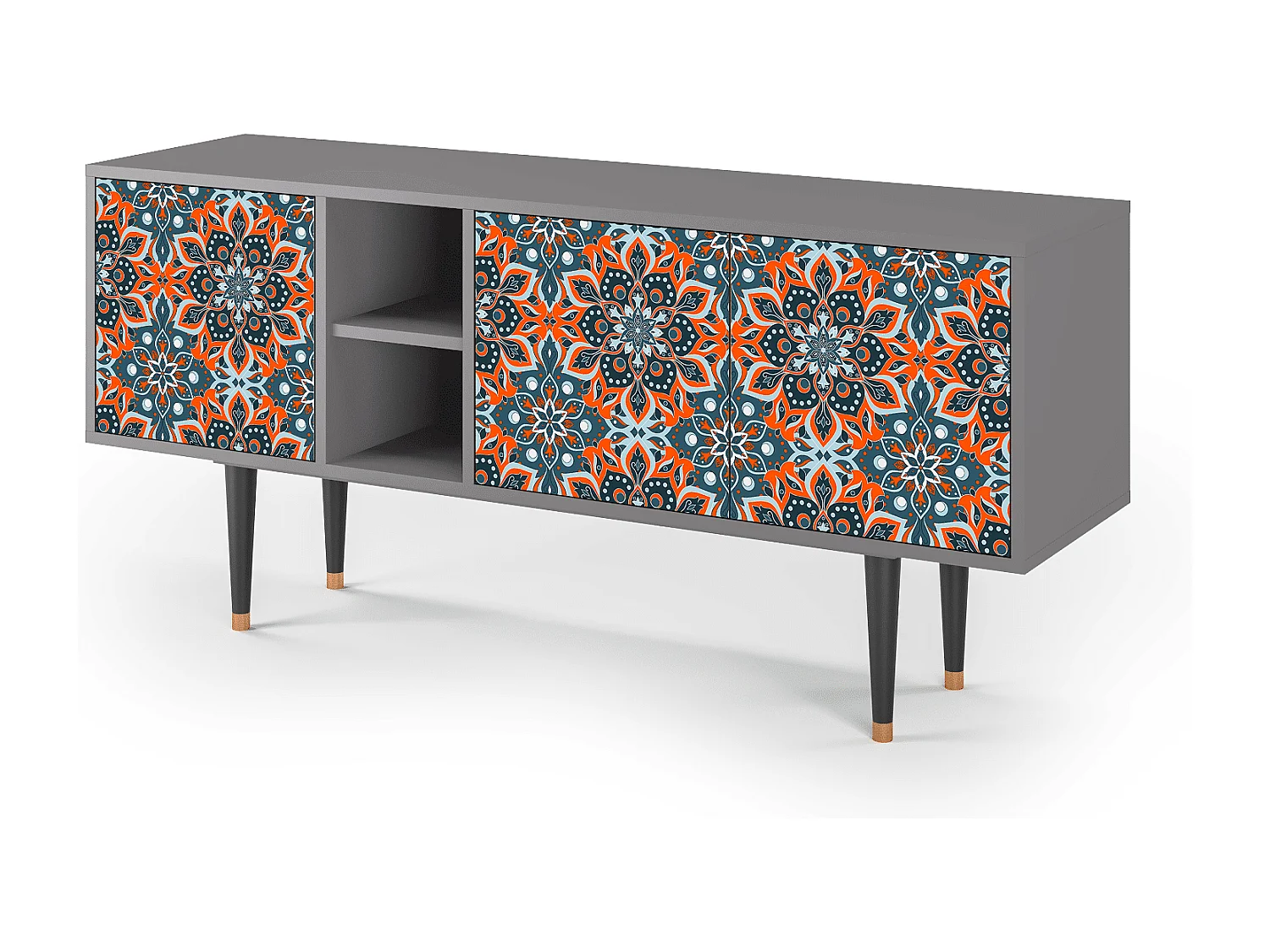 Mueble de TV - 150х69х41 cm - T5 - Fire Beetle, Gris