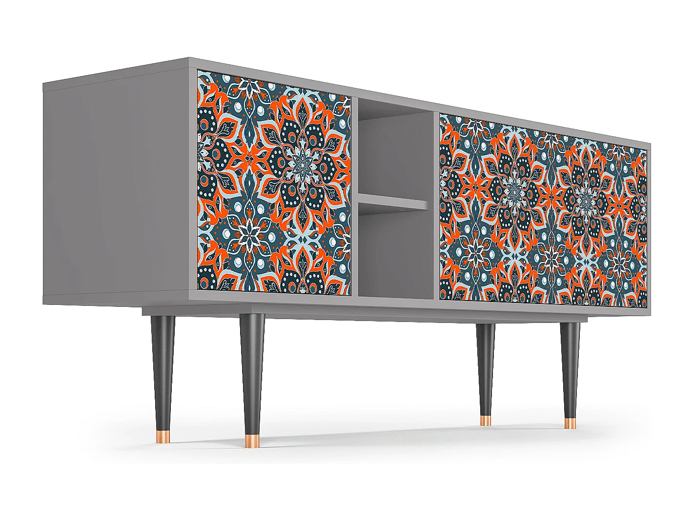 Mueble de TV - 150х69х41 cm - T5 - Fire Beetle, Gris