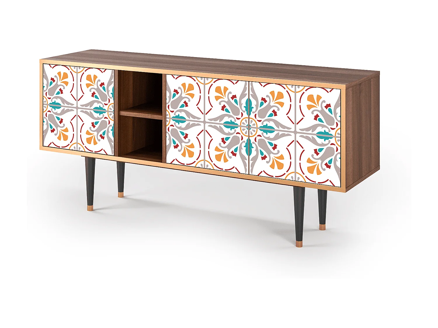 Szafka RTV - 150х69х41 cm - T5 - Spring Ceramics, Orzech