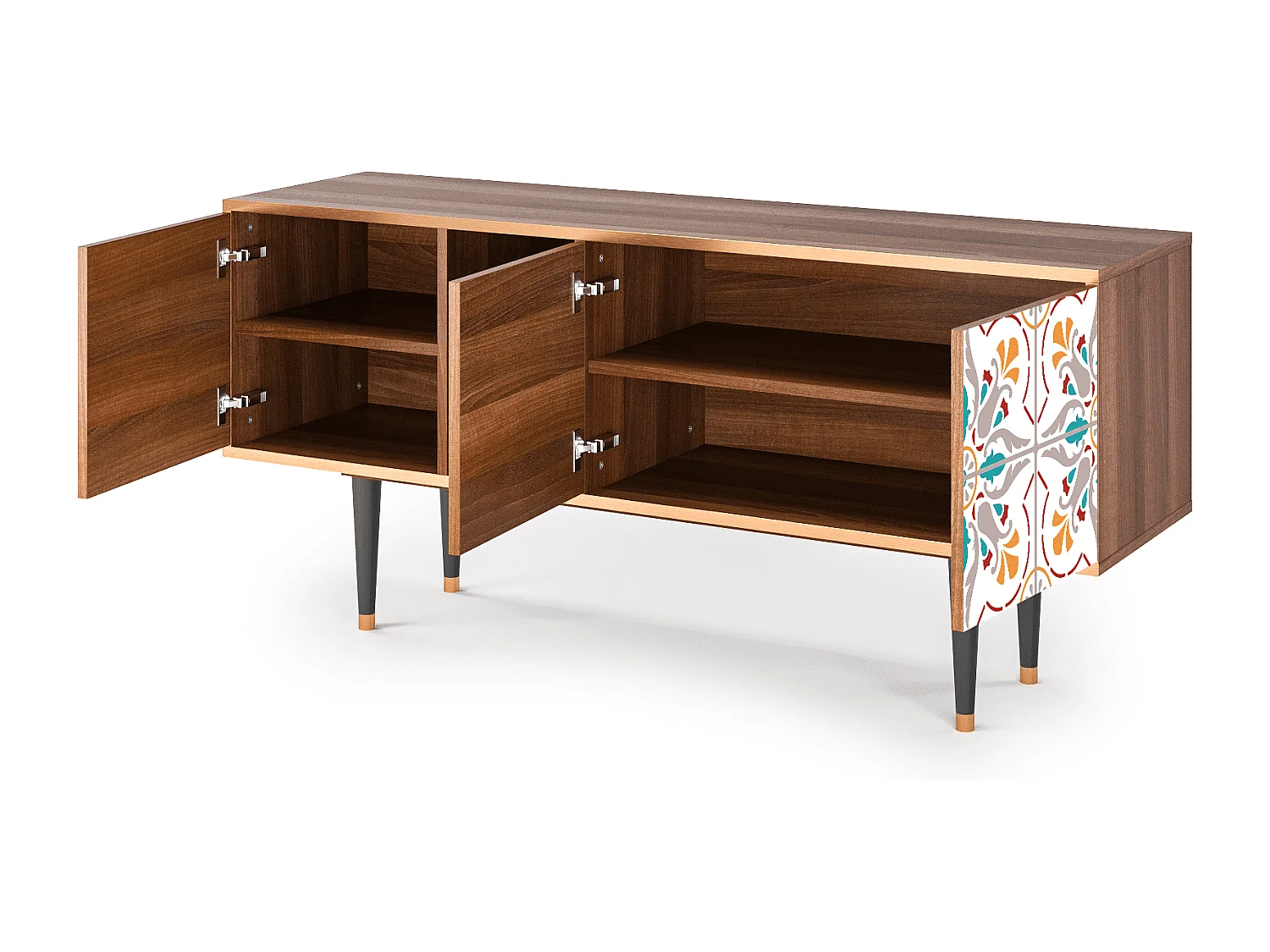 Szafka RTV - 150х69х41 cm - T5 - Spring Ceramics, Orzech