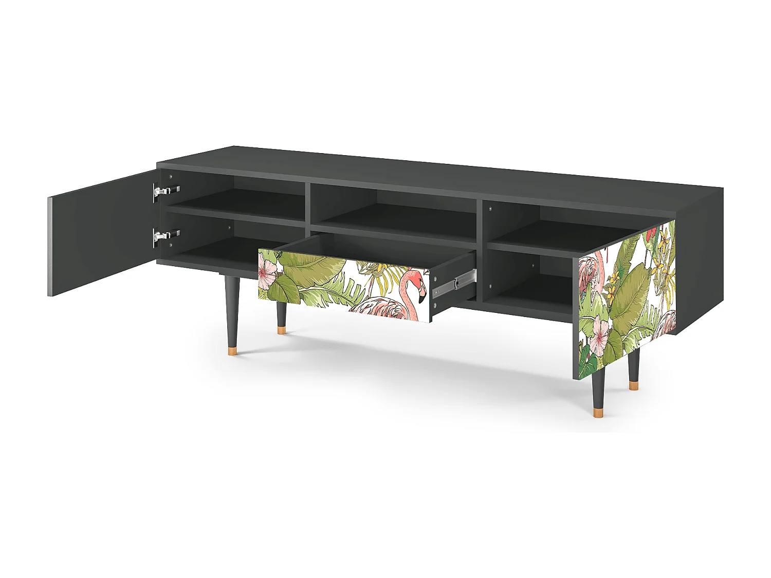 Meuble TV - 170х59х41 cm - T6 - Sweet Flamingo, Anthracite