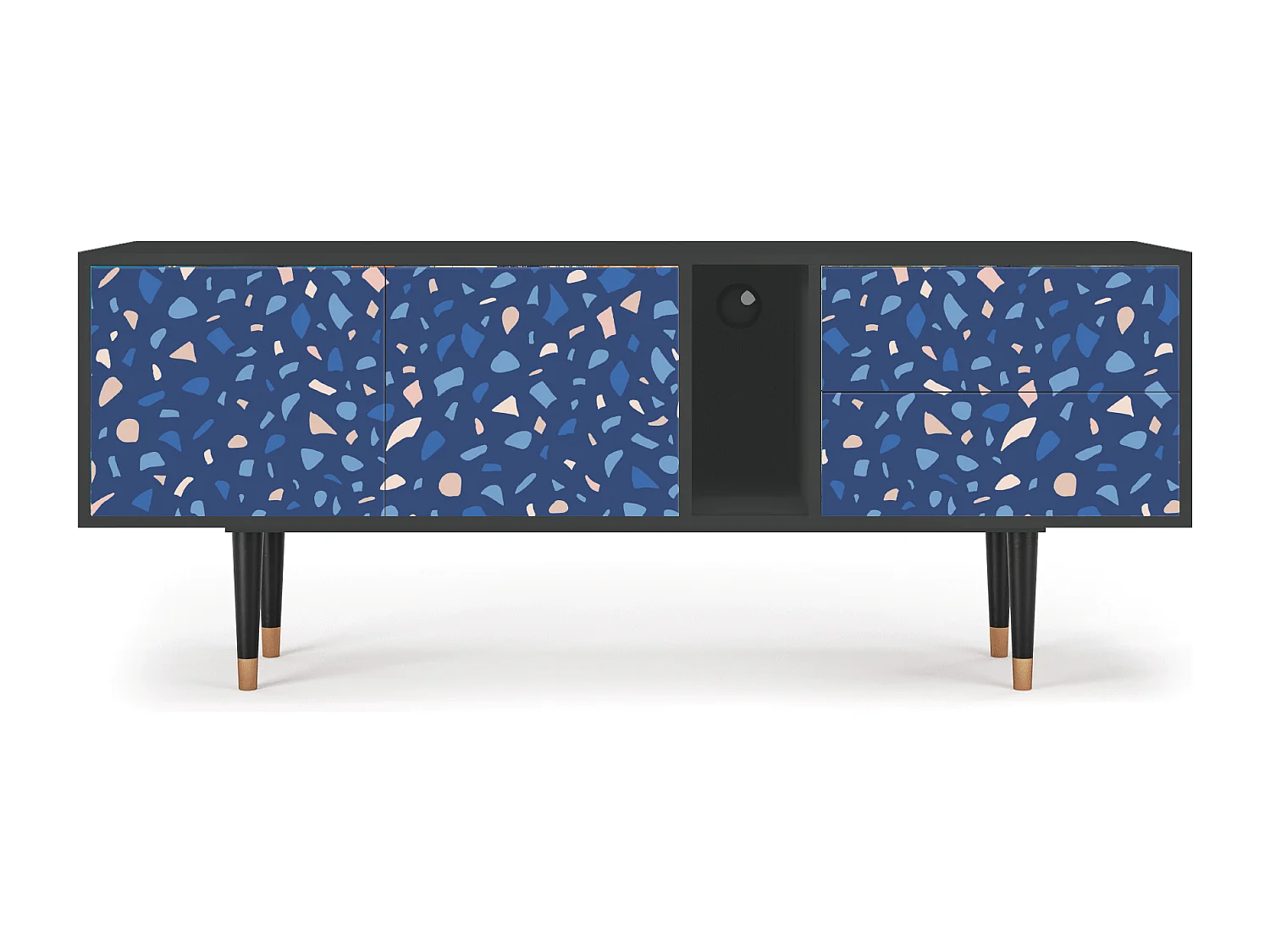 Szafka RTV - 170х69х48 cm - T1 - Soap Whirpool, Antracyt