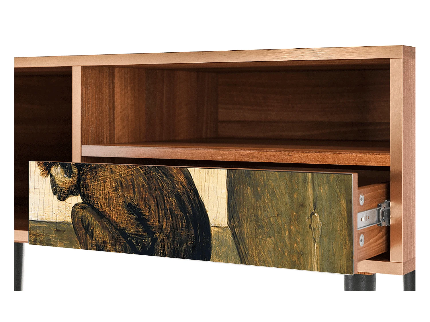 Meuble TV - 115х59х48 cm - T3 - Two Monkeys, Noyer