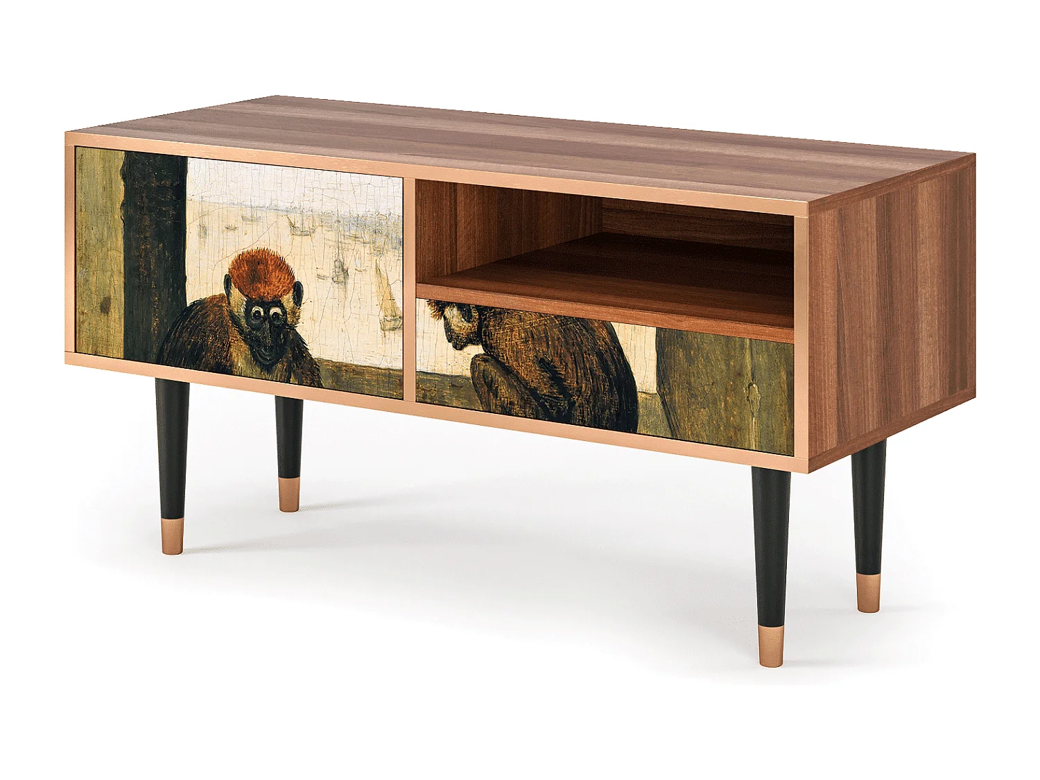 TV-meubel - 115х59х48 cm - T3 - Two Monkeys, Walnoot