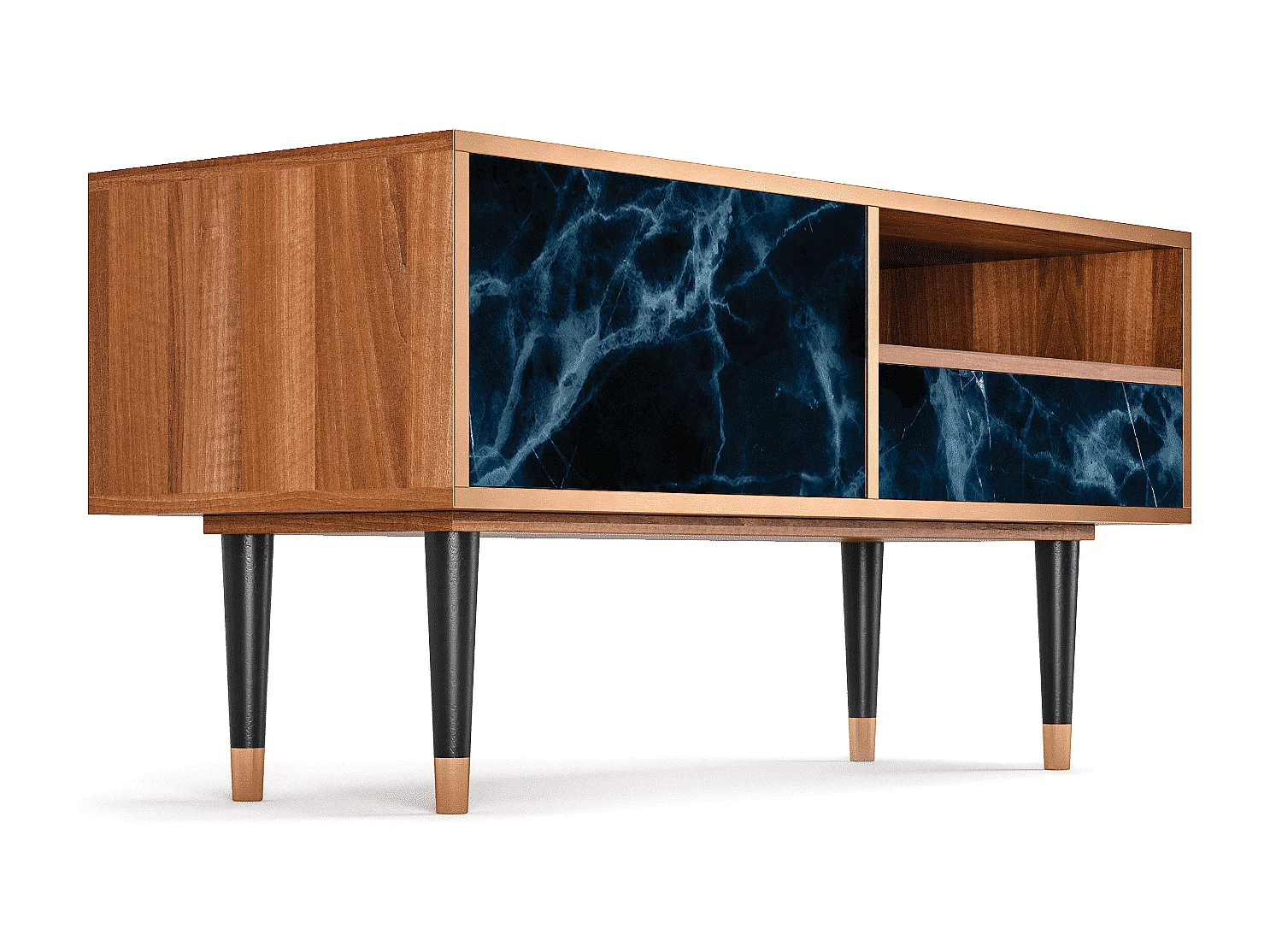 Mobile TV - 115х59х48 cm - T3 - Deep Ocean, Noce