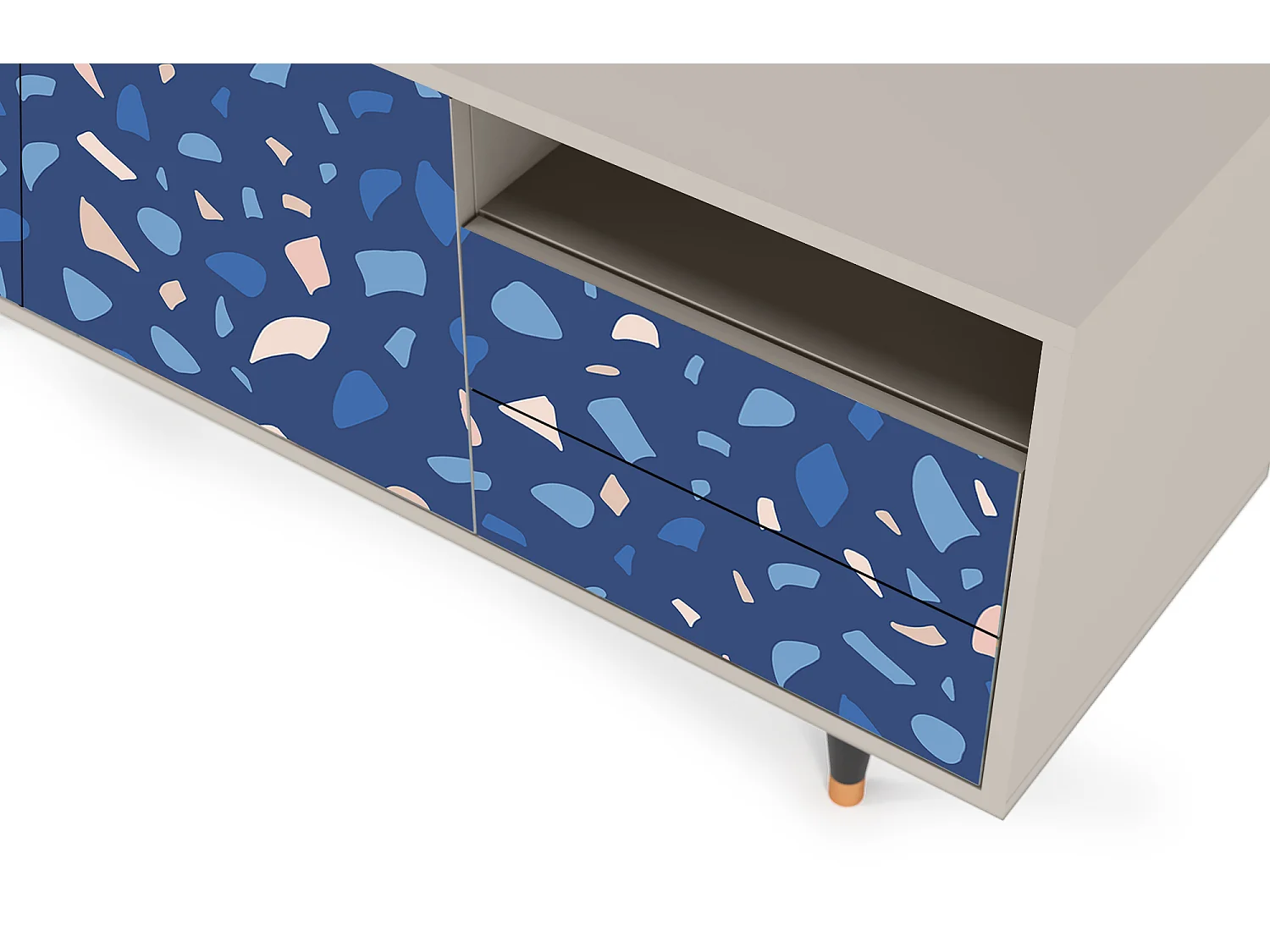 TV-Möbel - 125х56х41 cm - T7 - Soap Whirpool, Sand