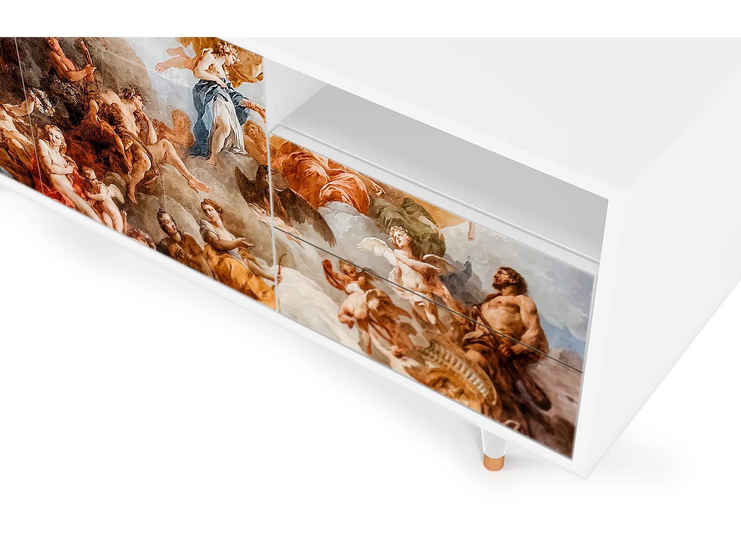 Mueble de TV - 125х56х41 cm - T7 - Versailles, Branco