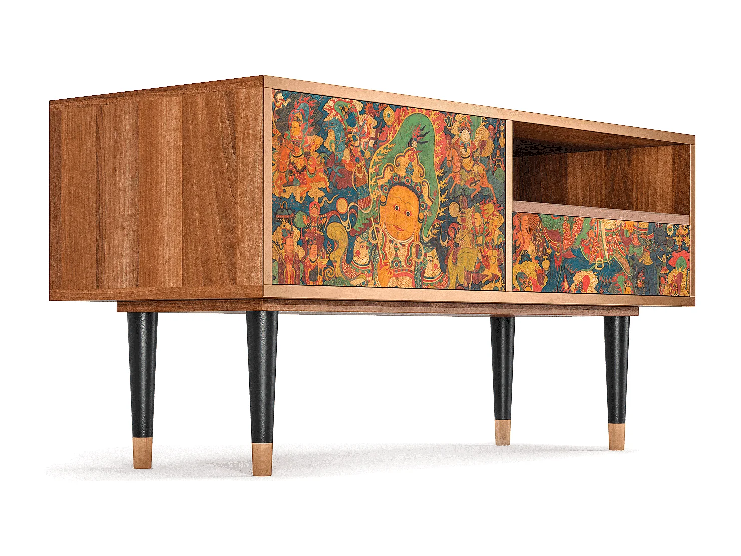 TV-Möbel - 115х59х48 cm - T3 - God by Vaisravana , Walnuss