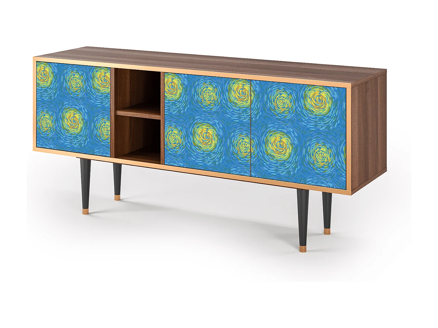 TV-Möbel - 150х69х41 cm - T5 - Van Gogh Lights, Walnuss