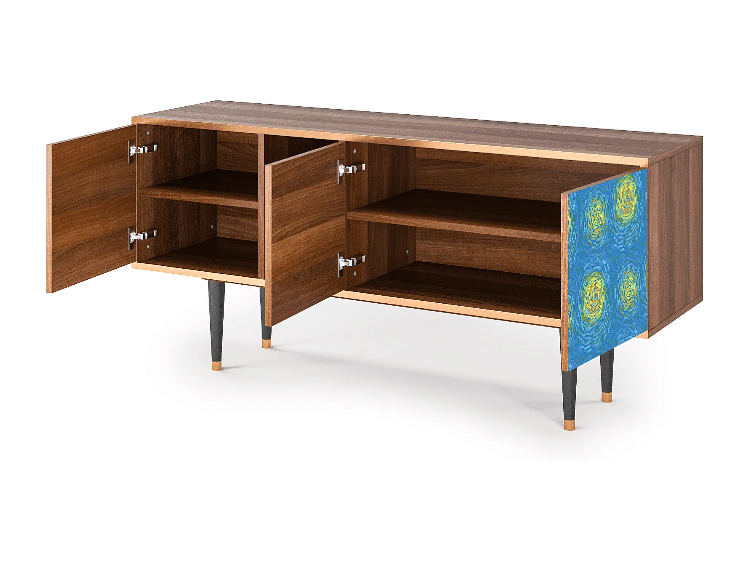 TV-Möbel - 150х69х41 cm - T5 - Van Gogh Lights, Walnuss