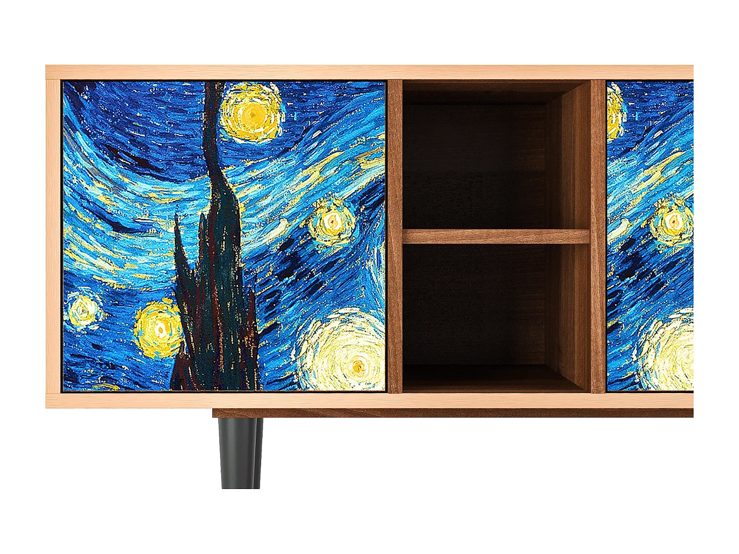 Mobile TV - 150х69х41 cm - T5 - The Starry Night  , Noce