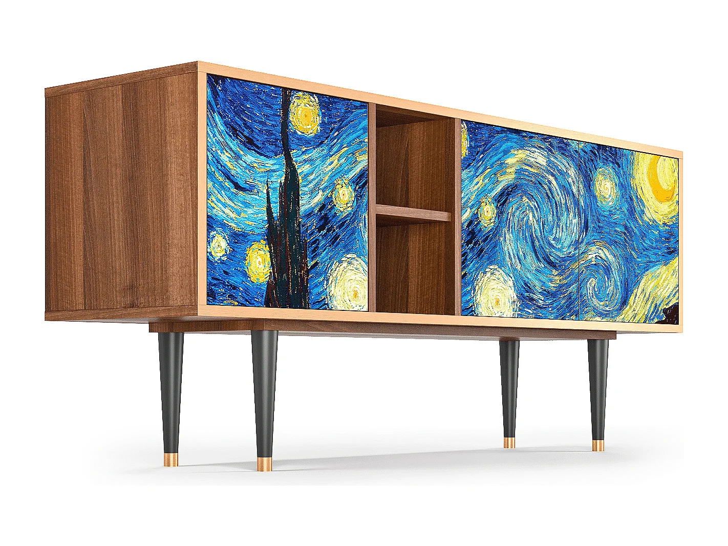 Mobile TV - 150х69х41 cm - T5 - The Starry Night  , Noce