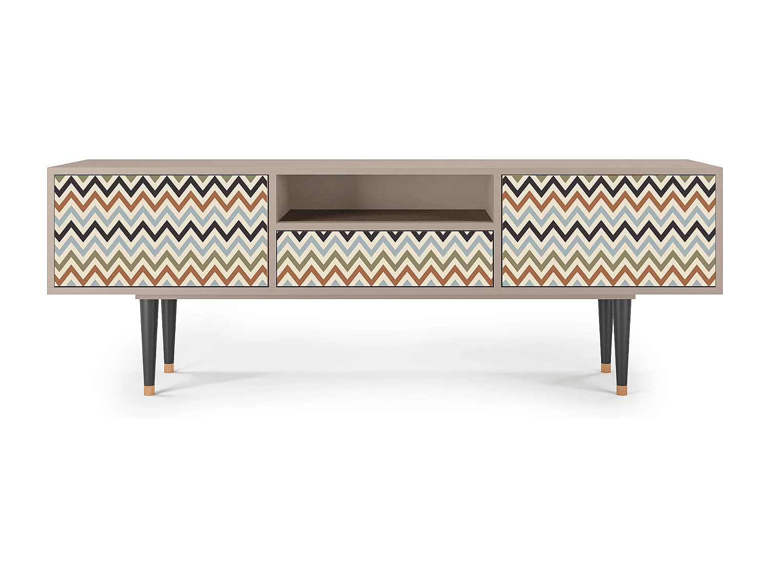 Meuble TV - 170х59х41 cm - T6 - Bright Ripple, Latte