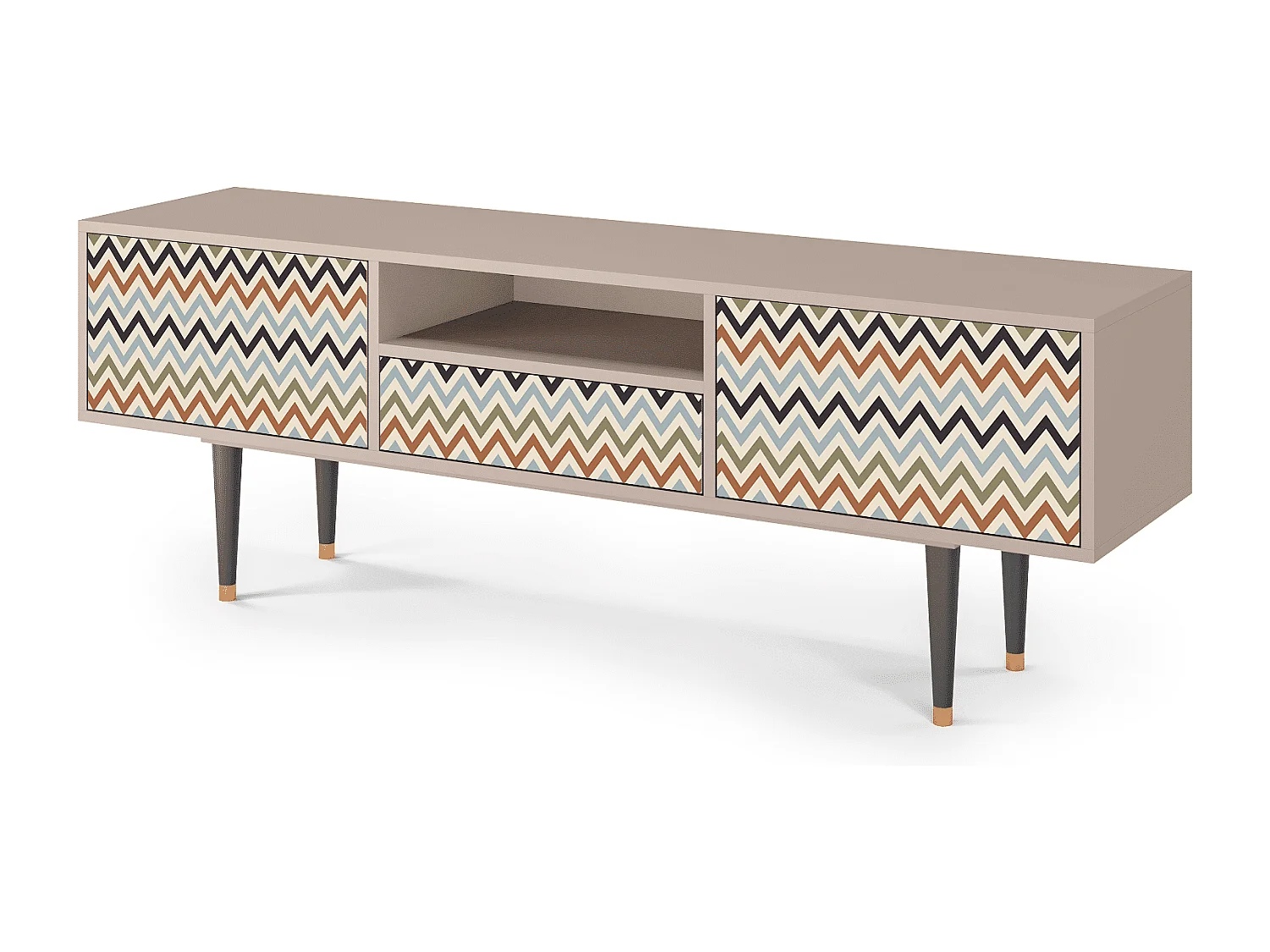 Meuble TV - 170х59х41 cm - T6 - Bright Ripple, Latte